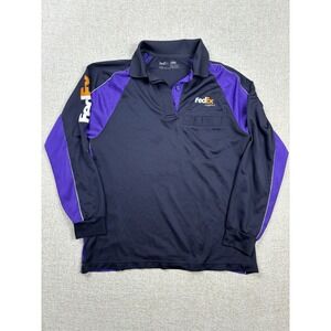 Fedex Mens Long Sleeve Shirt Size Small / S Black Purple